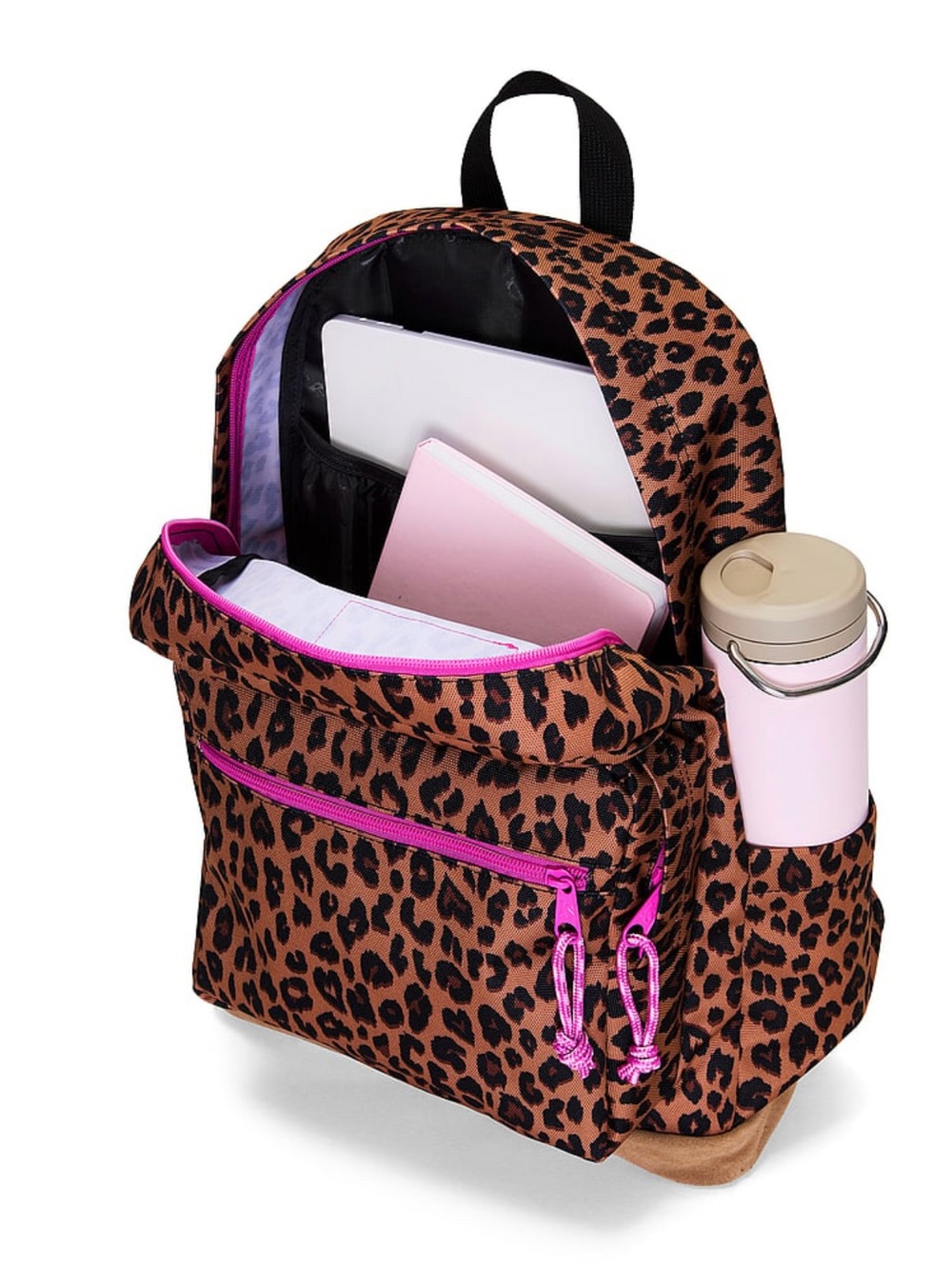 New Victoria’s Secret PINK x Jansport Right Backpack School Bag Leopard Cheetah - Picture 4 of 5